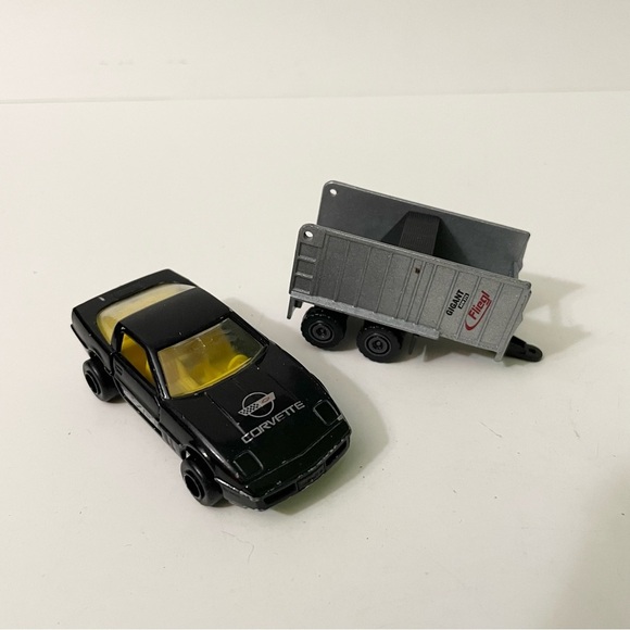 Majorette Chevrolet Corvette Black Fliegl ASW Trailer Diecast Cars - Picture 1 of 15